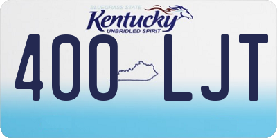 KY license plate 400LJT