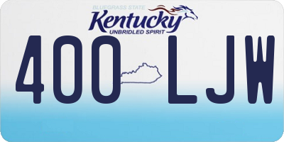 KY license plate 400LJW