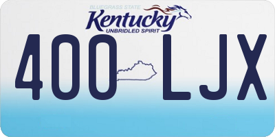 KY license plate 400LJX