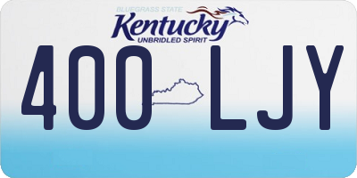 KY license plate 400LJY