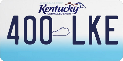 KY license plate 400LKE
