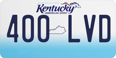 KY license plate 400LVD