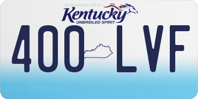 KY license plate 400LVF