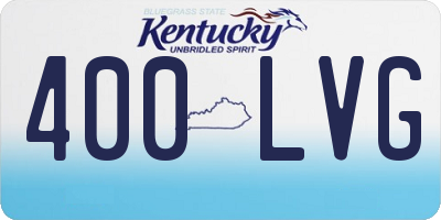 KY license plate 400LVG