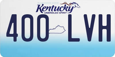 KY license plate 400LVH