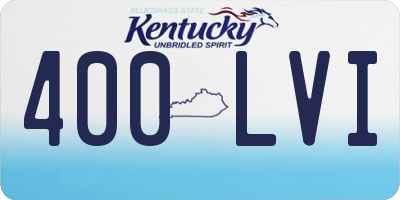 KY license plate 400LVI