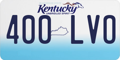 KY license plate 400LVO