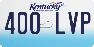 KY license plate 400LVP