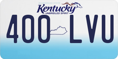 KY license plate 400LVU