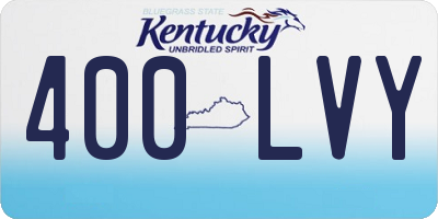 KY license plate 400LVY