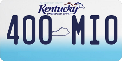 KY license plate 400MIO