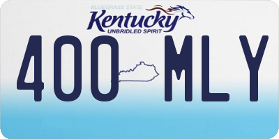 KY license plate 400MLY