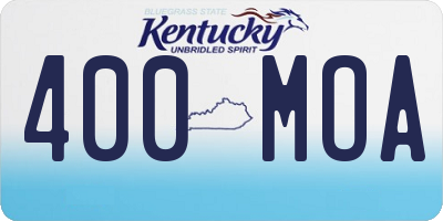 KY license plate 400MOA