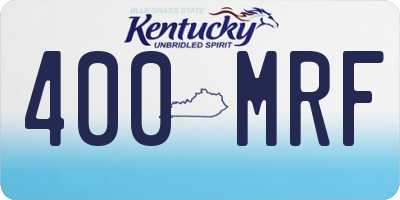 KY license plate 400MRF