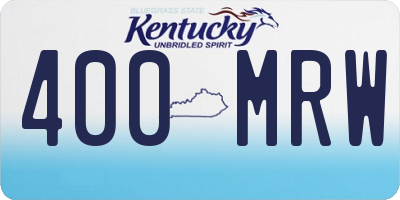 KY license plate 400MRW