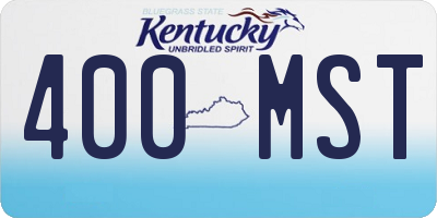 KY license plate 400MST
