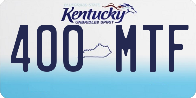 KY license plate 400MTF