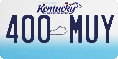 KY license plate 400MUY