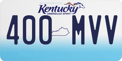 KY license plate 400MVV