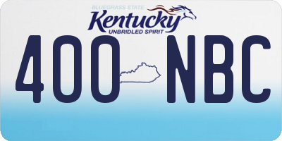 KY license plate 400NBC