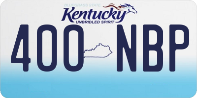 KY license plate 400NBP