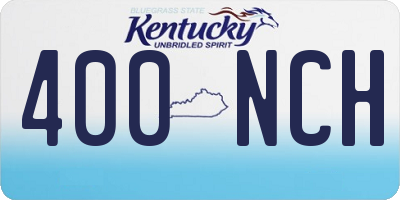 KY license plate 400NCH