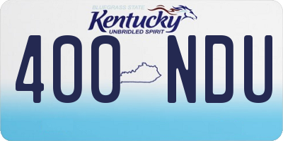 KY license plate 400NDU