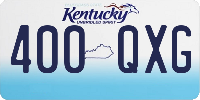KY license plate 400QXG