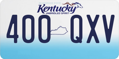 KY license plate 400QXV