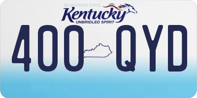 KY license plate 400QYD