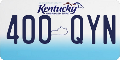 KY license plate 400QYN