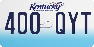 KY license plate 400QYT