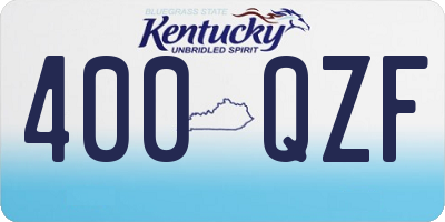 KY license plate 400QZF