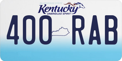 KY license plate 400RAB