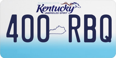 KY license plate 400RBQ