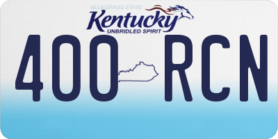 KY license plate 400RCN