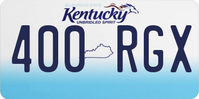 KY license plate 400RGX