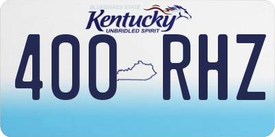 KY license plate 400RHZ