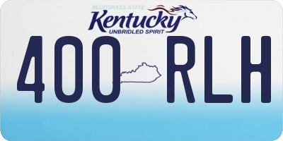 KY license plate 400RLH