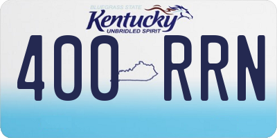 KY license plate 400RRN