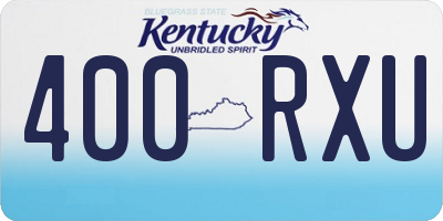 KY license plate 400RXU