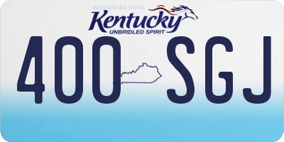 KY license plate 400SGJ