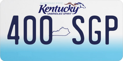 KY license plate 400SGP