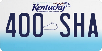 KY license plate 400SHA