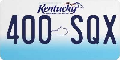 KY license plate 400SQX