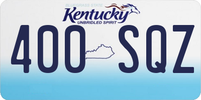 KY license plate 400SQZ