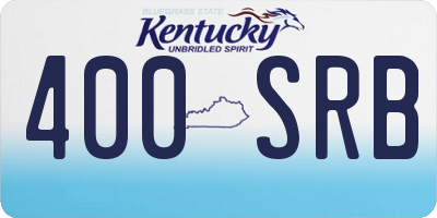 KY license plate 400SRB