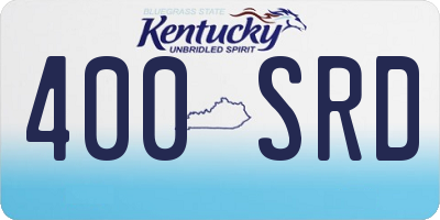 KY license plate 400SRD