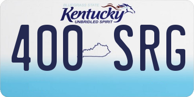 KY license plate 400SRG