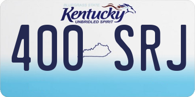 KY license plate 400SRJ